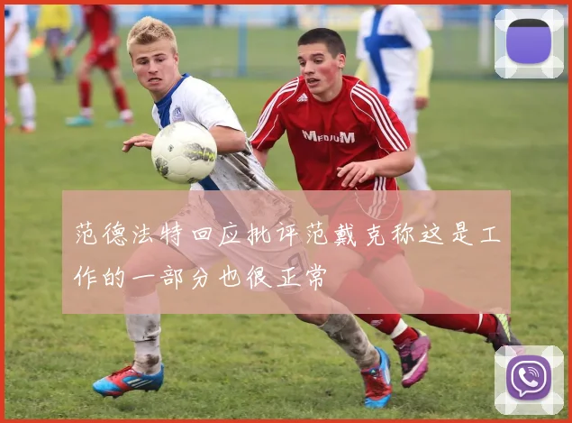 范德法特回应批评范戴克称这是工作的一部分也很正常